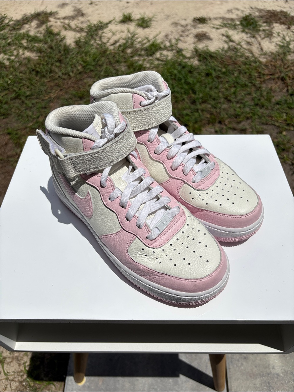 Women’s High-Top Sneakers in Pink and White — Casual Support